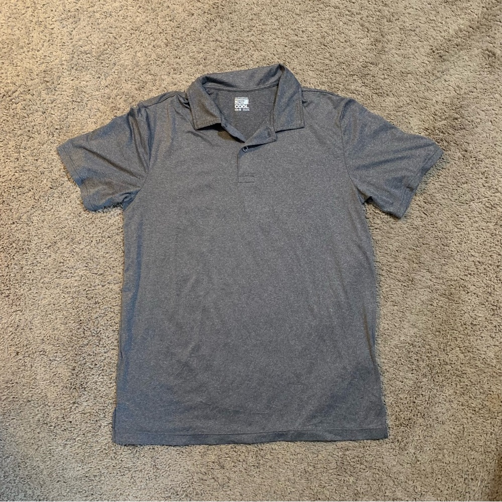 Men’s 32 Degrees Weatherproof Athletic Polo Gray Shirt Medium